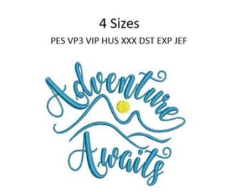 Mountains Embroidery Design Adventure Outdoors Machine Pattern 4 Sizes 4x4 Hoop Download