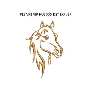 Horse Embroidery Design, Machine Embroidery Design Pattern File, 4x4 Hoop, MULTIPLE FORMATS Download