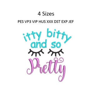 Itty Bitty Pretty Embroidery Design Baby Machine Embroidery Pattern Blanket Pillow Nursery 4 Sizes 4x4 Hoop MULTIPLE FORMATS Download