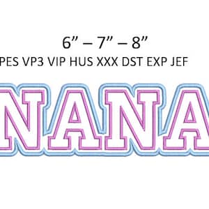 Nana Embroidery Design Mom Mother Grandmother Sweatshirt Hoodie Shirt Large Machine Embroidery Pattern 3 Sizes MULTIPLE FORMATS Download
