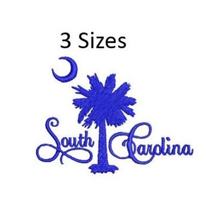 South Carolina State Embroidery Design Palmetto SC Machine Embroidery Pattern 3 Sizes 4x4 Hoop MULTIPLE FORMATS Download