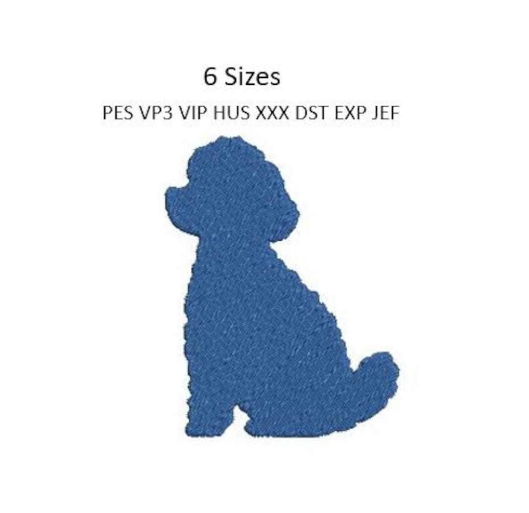 Poodle Puppy Embroidery Design Silhouette Dog Machine