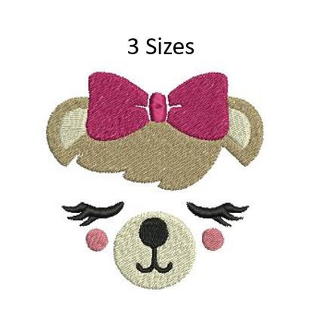 Teddy Bear Embroidery Design Baby Face Machine Embroidery Pattern 4x4 ...