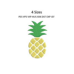 Ananas borduurwerk Design Mini Fruit Machine patroon 4 maten 4 x 4 hoepel downloaden