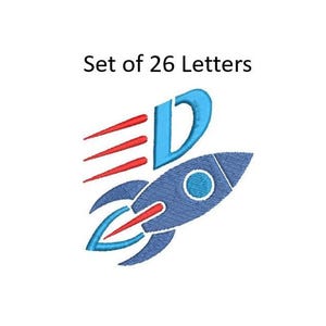 Rocket Stickdatei Set Gesicht Maske Maschinenstickerei Alphabet Monogramm Schrift Muster Set 4x4 Hoop MEHRFACHE FORMATEN Download