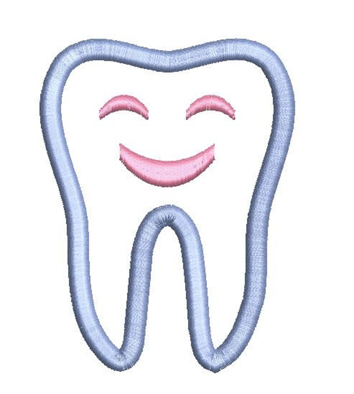 Tooth As The Cartoon With A Smile Embroidery