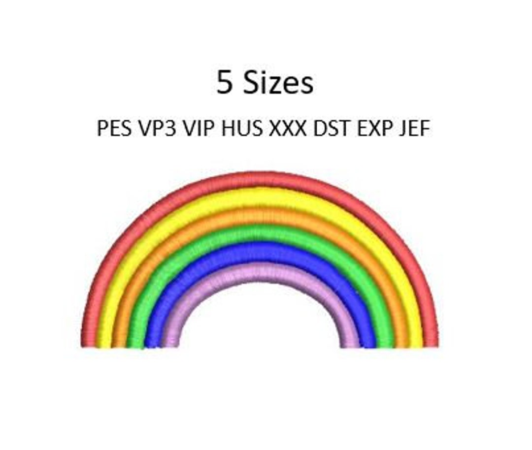 Rainbow Embroidery Design Shirt Mini Baby Nursery Machine Pattern 5 ...