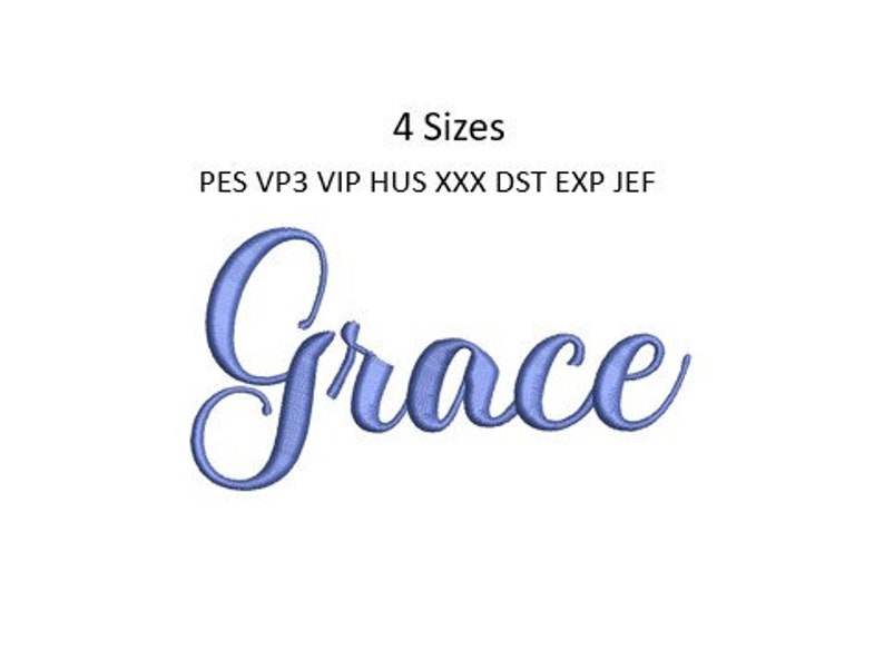 Grace Script Embroidery Design Towel Christian Machine Pattern 4 Sizes ...