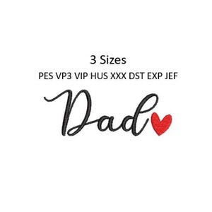 Dad Script Borduurontwerp Vader Machine Patroon 3 Maten Download