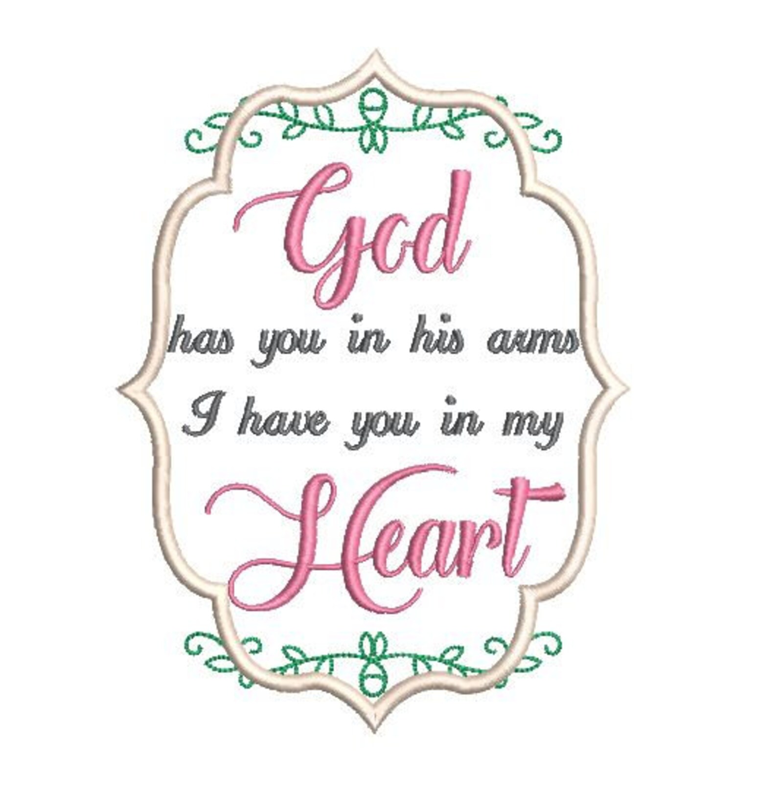 Memory Pillow Embroidery Design Heirloom God Has You Etsy