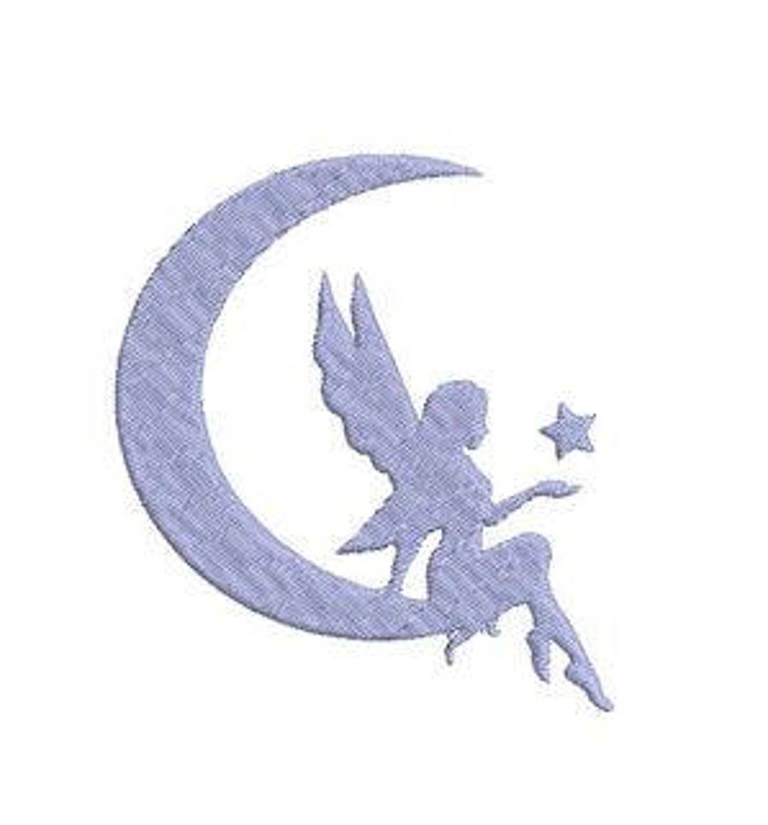 Fairy Embroidery Design Girl Moon Blanket Machine Pattern 4x4 Hoop ...
