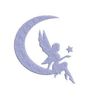 Fairy Embroidery Design Girl Moon Blanket Machine Embroidery Pattern 4x4 Hoop MULTIPLE FORMATS Download