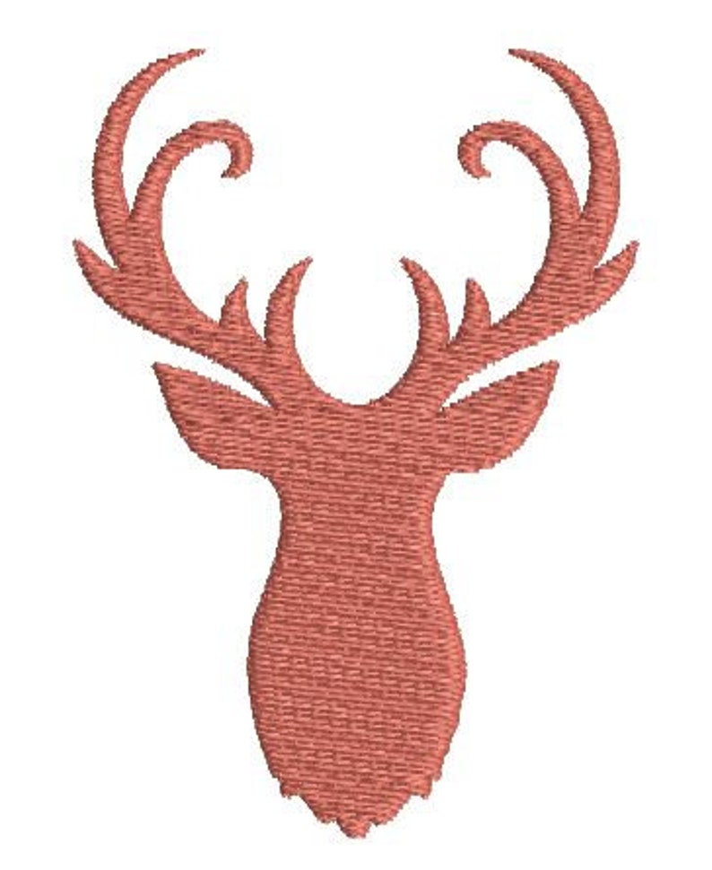Deer head silhouette embroidery design pattern 5 sizes 4x4  etsy Deer head silhouette embroidery design pattern 5 sizes 4x4  etsy