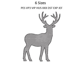 Deer Quick Stitch Embroidery Design Sketch Machine Pattern 4x4 Download