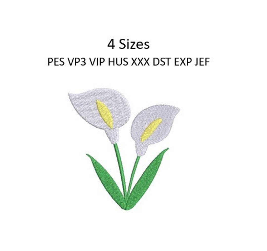 Calla Lily Embroidery Design Flower Lily Machine Embroidery Pattern 4