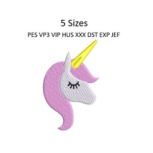 Mini Unicorn Embroidery Design Baby Girl Machine Embroidery Pattern 5 Sizes 4x4 Hoop MULTIPLE FORMATS Download