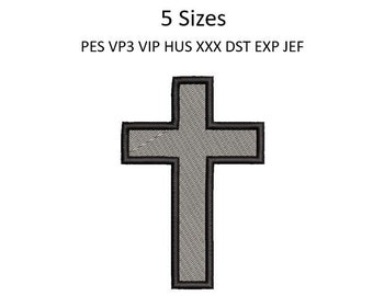 Cross Embroidery Design Religious Christian Machine Pattern File 4x4 Download