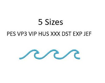 Wave Border Embroidery Design Machine Pattern 4x4 Download