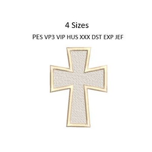 Cross Embroidery Design Crucifix Religious Pillow Machine Embroidery Pattern 4 Sizes4x4 Hoop MULTIPLE FORMATS Download