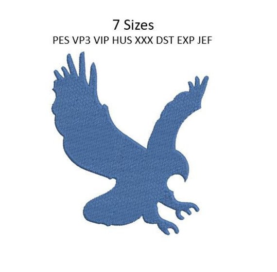 Eagle Silhouette Embroidery Design Machine Pattern 7 Sizes 4x4 Hoop Download