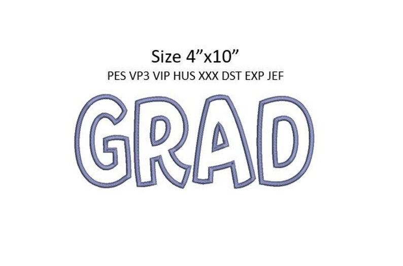 Graduation Grad Outline Embroidery Design Senior Graduate Shirt Hoodie ...