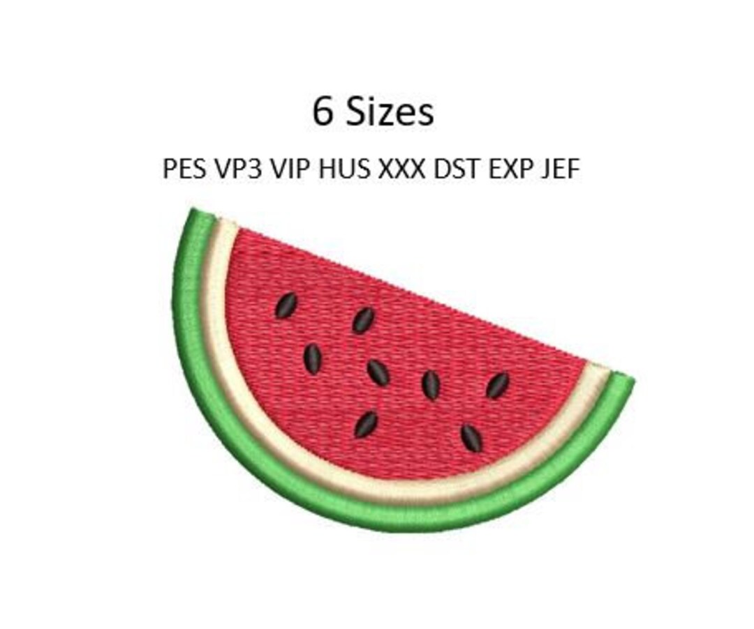 スイカの刺繍デザイン 機械刺繍パターン 6サイズ 4x4フープ 複数のフォーマット ダウンロード - Etsy 日本