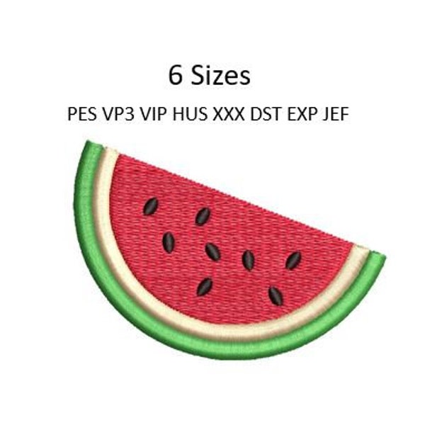 Watermelon Embroidery Design Machine Embroidery Pattern 6 sizes 4x4 Hoop MULTIPLE FORMATS Download