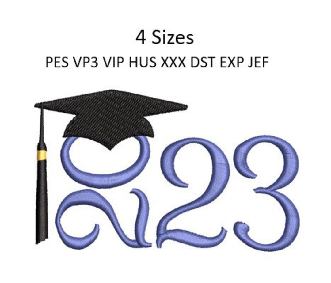 Senior Graduation Embroidery Design 2023 Graduation Machine Embroidery