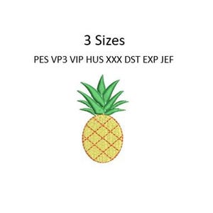 Mini ananas borduurwerk ontwerp fruit kussen handdoek machine patroon 3 maten 4 x 4 hoepel downloaden
