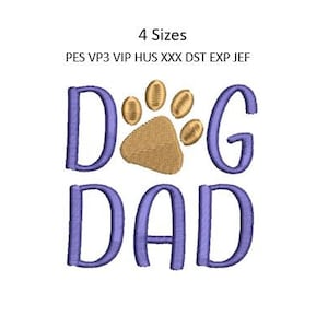 Hond vader borduurwerk ontwerp machine patroon 4 x 4 hoepel downloaden