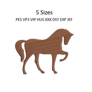 Horse Embroidery Design Silhouette Machine Embroidery Pattern 5 Sizes 4x4 Hoop MULTIPLE FORMATS Download