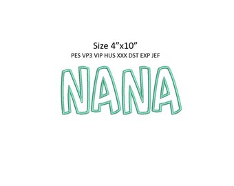 Nana Embroidery Design Grandma Grandmother Sweatshirt Hoodie Machine Pattern Size 4x10 Download