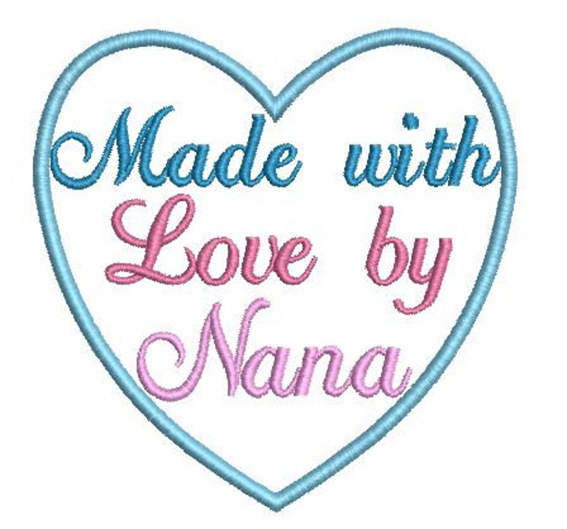 Made with Love Nana Embroidery Design Machine Embroidery Etsy
