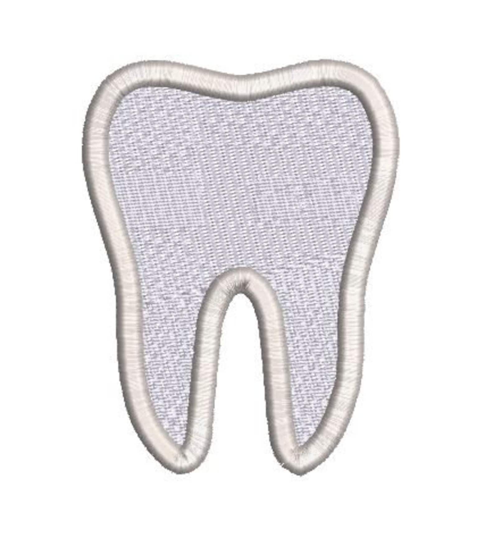 Dentist Tooth Embroidery Design Dental Fill Stitch Machine Embroidery