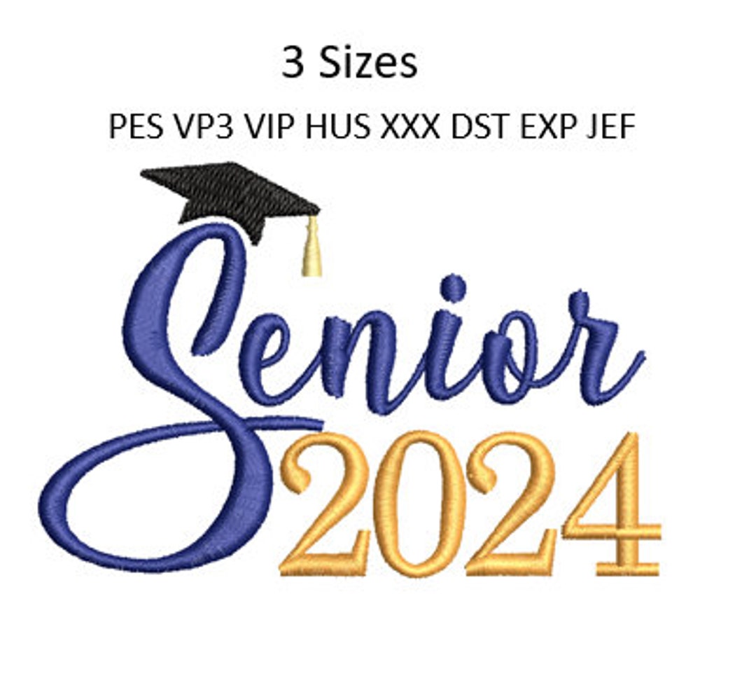 School Cap Graduation 2024 Machine Embroidery Design - Apex