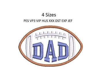Football Dad Embroidery Design Towel Pillow Machine Hat 4 Sizes 4x4 Download