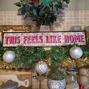 This Feels Like Home Framed Metal Print: Retro Gallery Wall Art