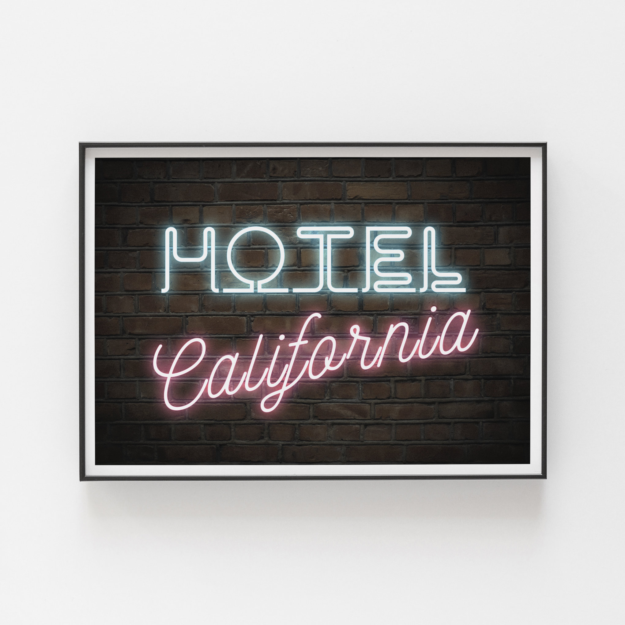 Neon Print Hotel California Neon Sign Retro Vintage | Etsy