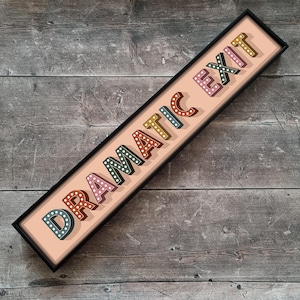 Dramatic Exit Framed Metal Print - Typography Wall Art - Retro Aluminium Sign