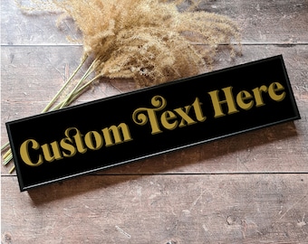 Custom Gold or Silver Mirrored Metal Sign