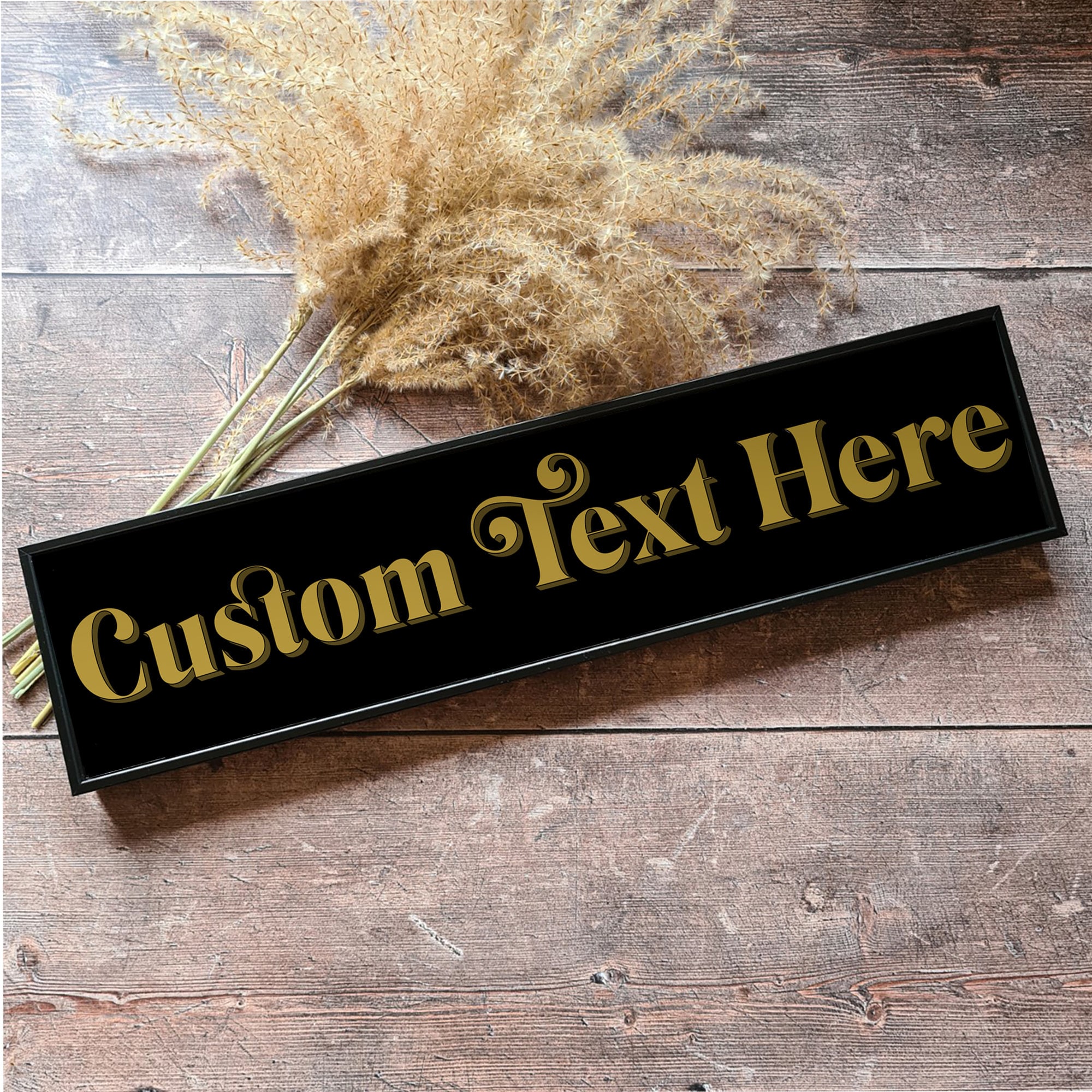 CUSTOM GOLD Framed Metal sign / Framed Print / Metallic Gold / Etsy