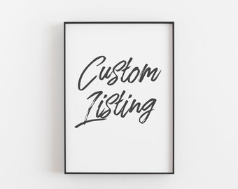 CUSTOM LISTING  - M. Churchley - Large 60x13.5cm - Framed metal print