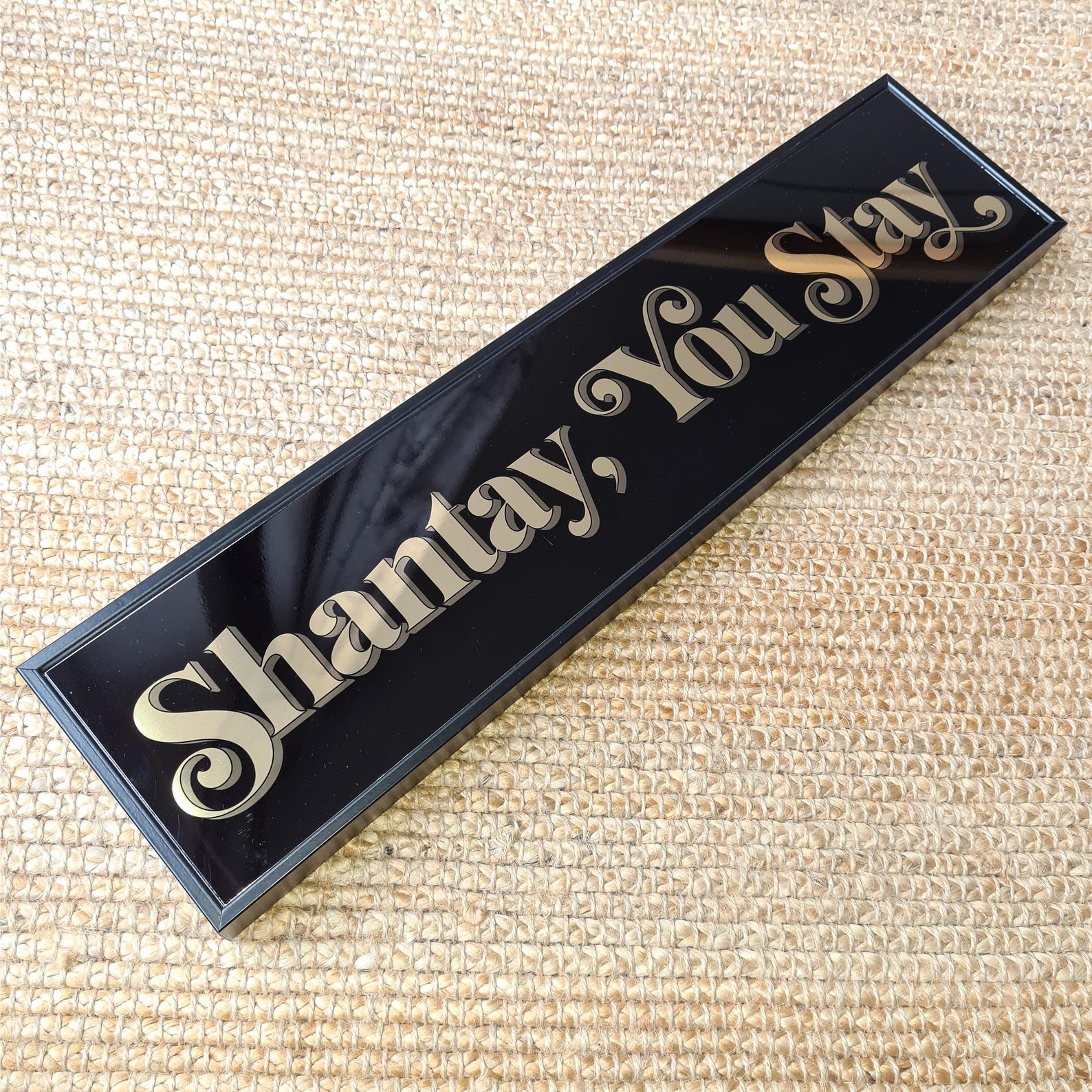 CUSTOM GOLD Framed Metal Sign Framed Print Metallic Gold Etsy