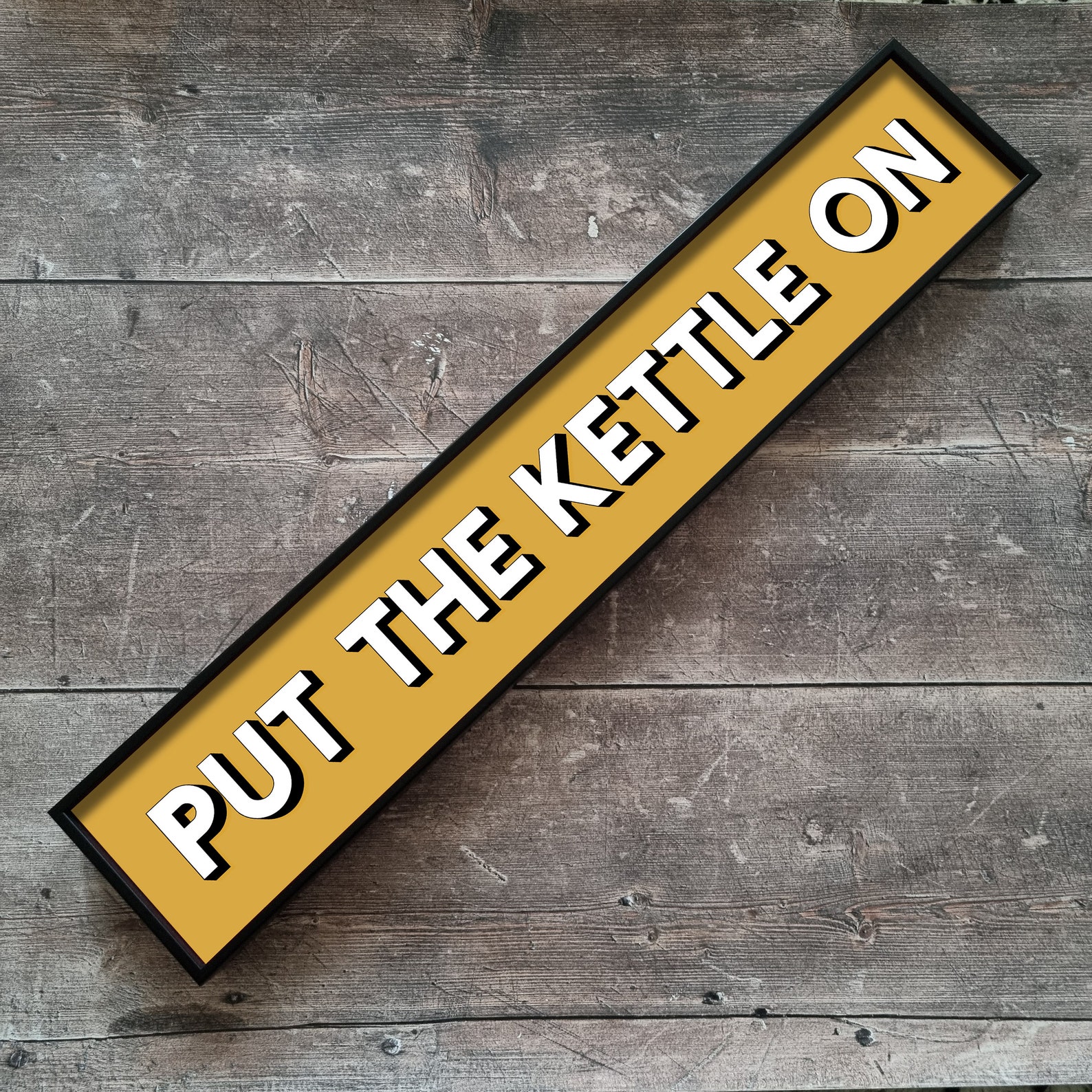 Put the Kettle on Framed Metal Print Retro Metal Sign Etsy UK