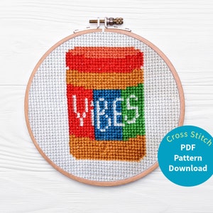 Peanut Butter Vibes Cross Stitch Pattern Download | Glass Animals Stitch Pattern