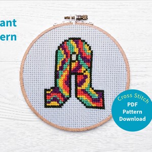 Pretty Lights Cross Stitch Vibrant Tie Dye Pattern Download | Stitch Pattern | Stitch Design