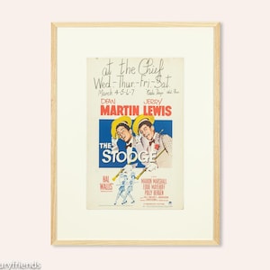 Carta de la ventana, El Stooge, Dean Martin, Jerry Lewis, Vintage