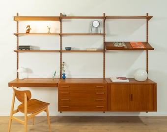 1960s wall shelf, Kai Kristiansen, FM, shelving system, vintage