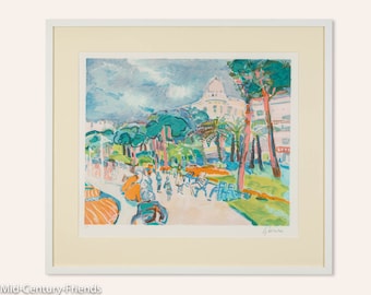 Nizza, Gerard Vieillevie, color lithograph, 72 x 81 cm