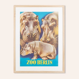 Cartel de los años 50, Zoo Berlin, 53 x 70 cm